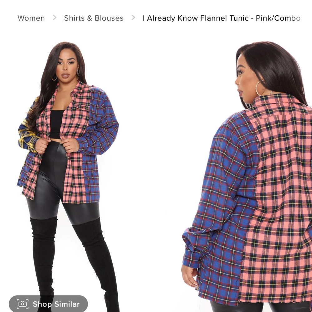 I already know flannel tunic size 3xl